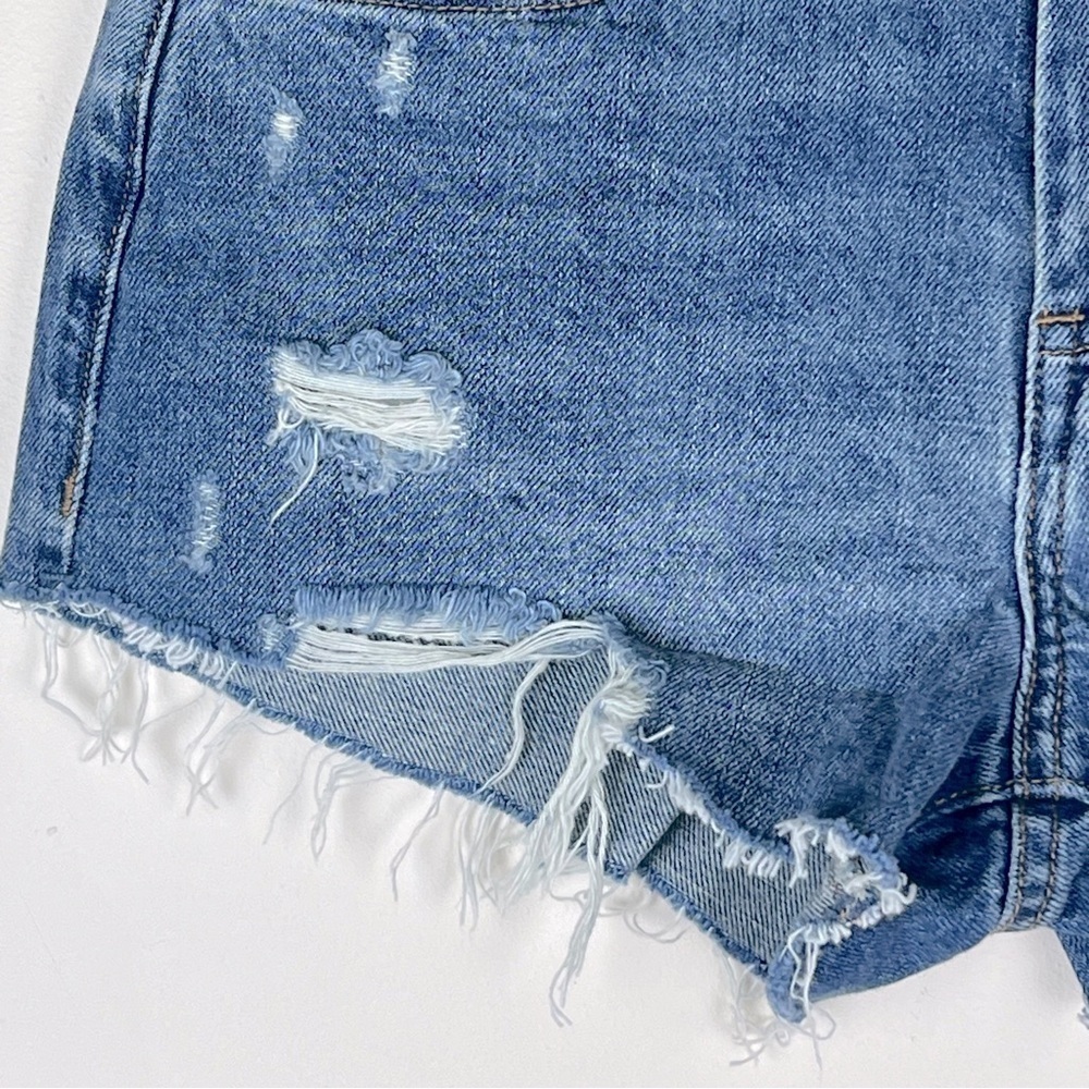 Blank NYC | Vintage Wash 70s Vibe Cowgirl High Rise Denim Shorts Jorts | 24 - Picture 5 of 12